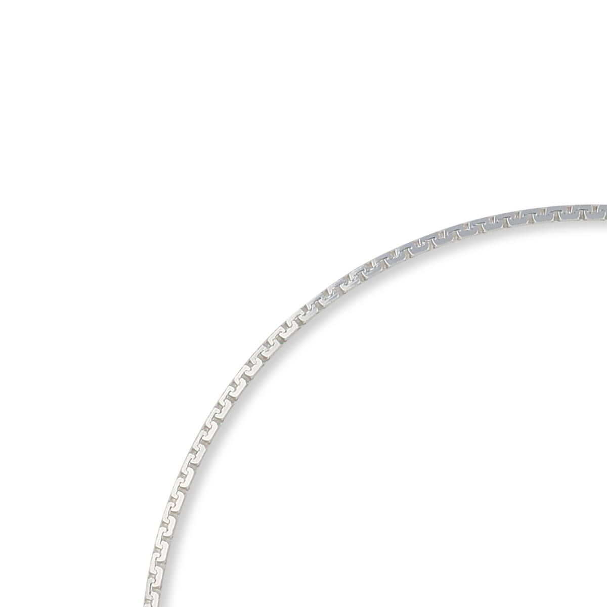 Sterling Silver Square Cobra Anklet