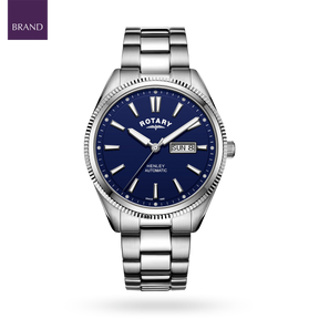 Rotary Henley Automatic Watch, Blue Dial with Stainless Steel Bracelet - GB05380/05