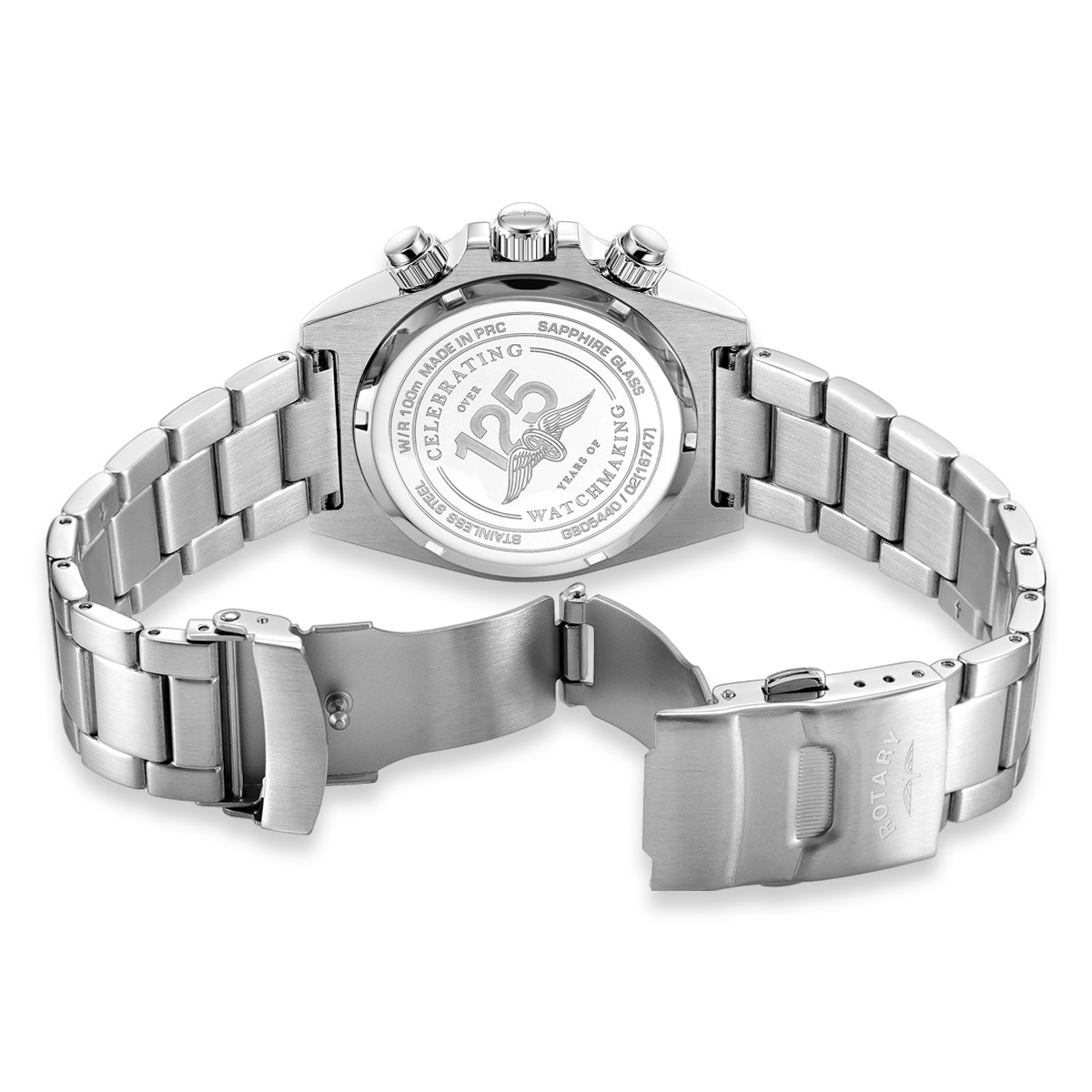 Rotary Henley Chronograph, Grey Dial with Stainless Steel Bracelet - GB05440/02