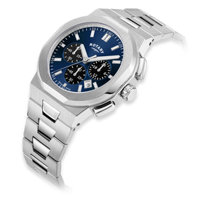 Rotary Regent Chronograph, Blue Dial with Brushed Stainless Steel Bracelet -  GB05450/05