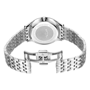 Rotary Ultra Slim, White Dial with Stainless Steel Bracelet - GB08300/01