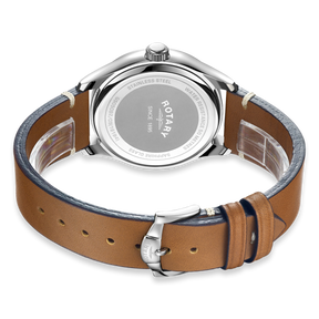 Rotary Oxford Watch, Blue Dial with Brown Leather Strap - GS05092/05