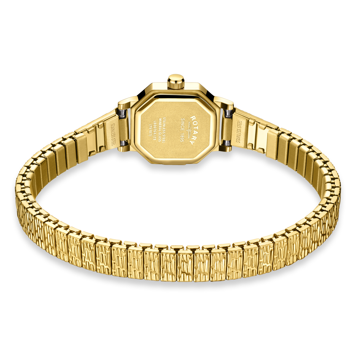 Rotary Altera Watch, Octagon Shaped White Dial with Gold Plated Bracelet - LB00764/29