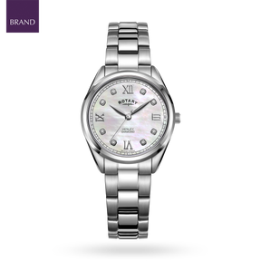 Rotary Henley Diamond Set, Mother of Pearl Dial with Stainless Steel Bracelet - LB05110/07/D