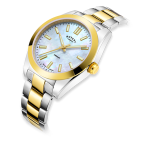 Rotary Henley 2-Tone Watch, Mother of Pearl Dial with Stainless Steel Bracelet - LB05281/41