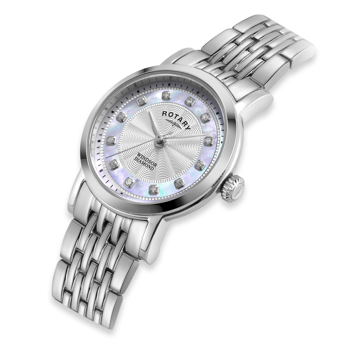 Rotary ladies 12 diamond set clearance watch