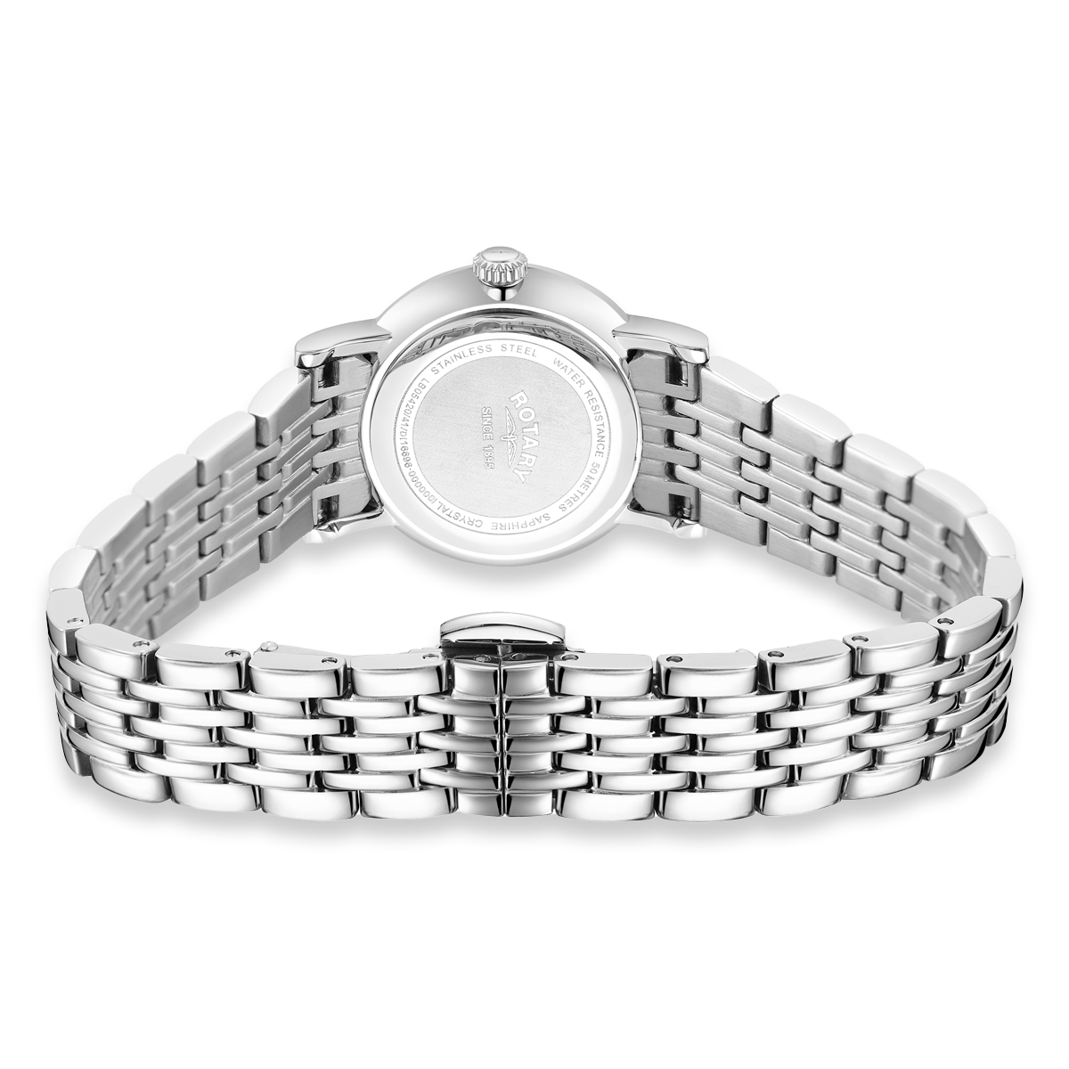 Rotary Windsor Diamond Set, Mother of Pearl Dial with Stainless Steel Bracelet - LB05420/41/D