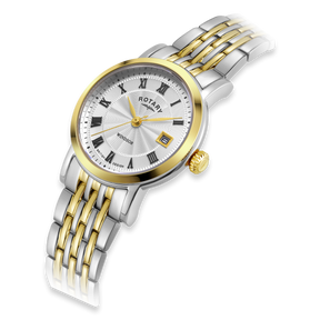 Rotary Windsor 2-Tone, Silver Dial with Stainless Steel Bracelet - LB05421/01