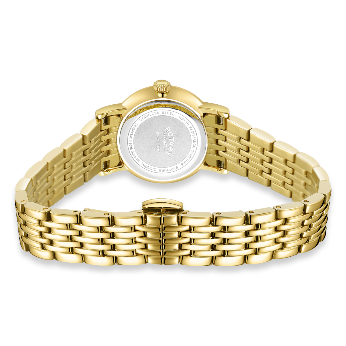 Rotary Heritage Watch, Silver Dial with Gold Plated Bracelet - LB05423/01