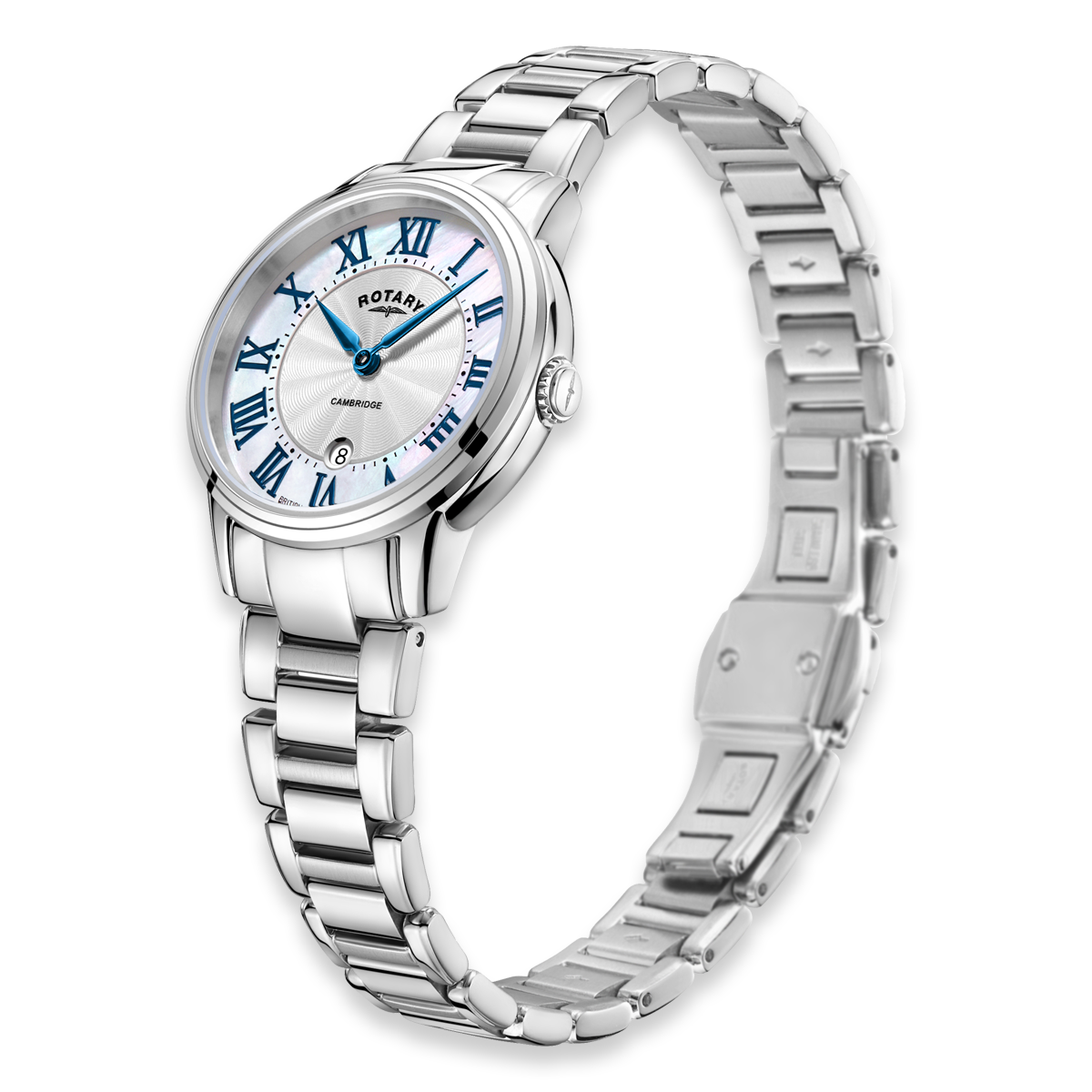 Rotary Cambridge Watch, Mother of Pearl Round Dial with Stainless Steel Bracelet - LB05425/07
