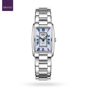 Rotary Cambridge Watch, Mother of Pearl Rectangular Dial with Stainless Steel Bracelet - LB05435/07