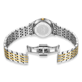 Rotary Ultra Slim 2-Tone Watch, Mother of Pearl Dial with Stainless Steel Bracelet - LB08301/41