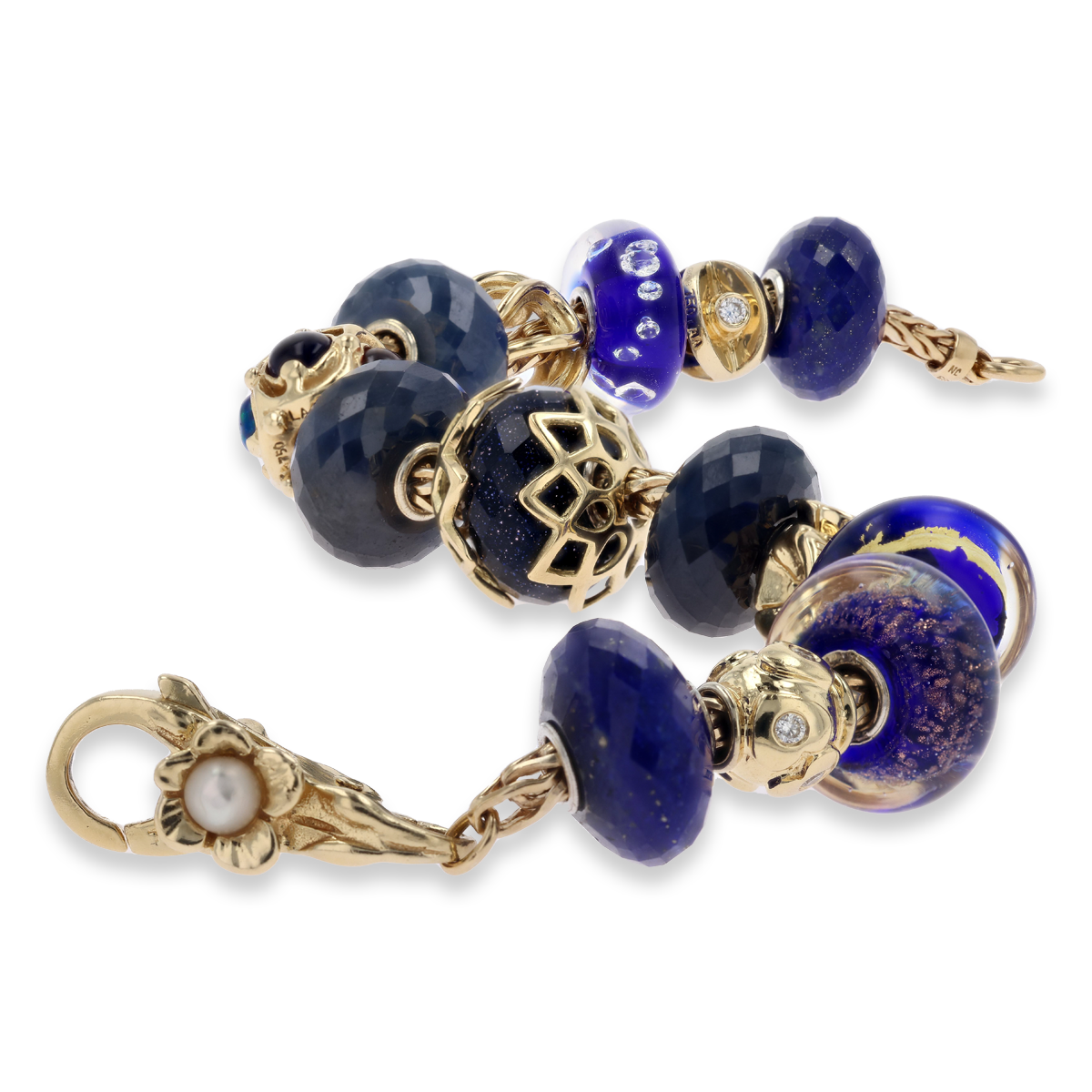 Trollbeads Exclusive 18ct Yellow Gold On Top on Inspiration Bracelet