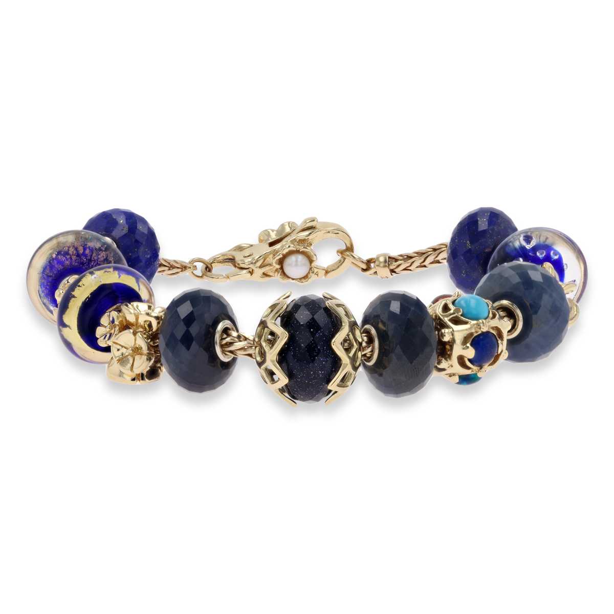 Trollbeads Exclusive 18ct Yellow Gold On Top on Inspiration Bracelet