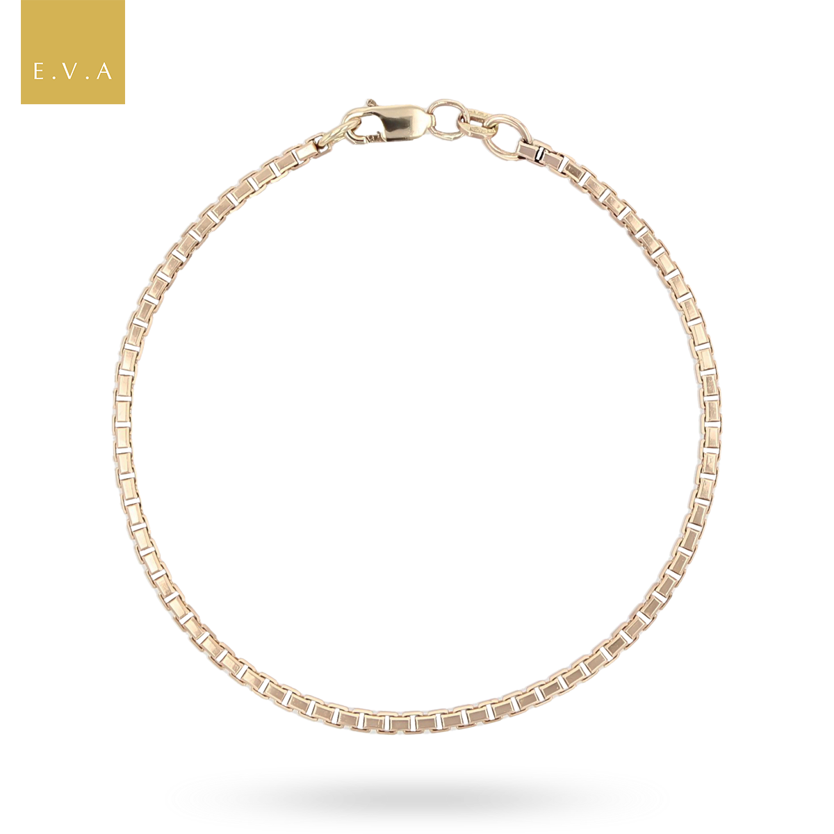 9ct Yellow Gold Venetian Box Link Bracelet