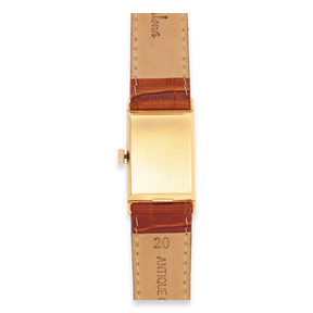 18ct Yellow Gold Solid Longines Rectangular Manual Wind Watch