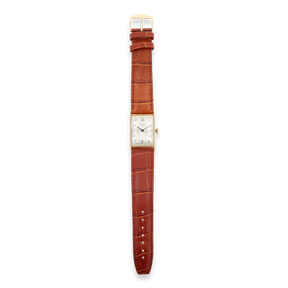 18ct Yellow Gold Solid Longines Rectangular Manual Wind Watch