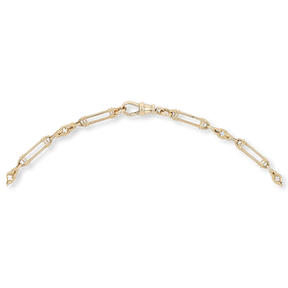 9ct Yellow Gold Trombone & Lover’s Knot Link Necklace