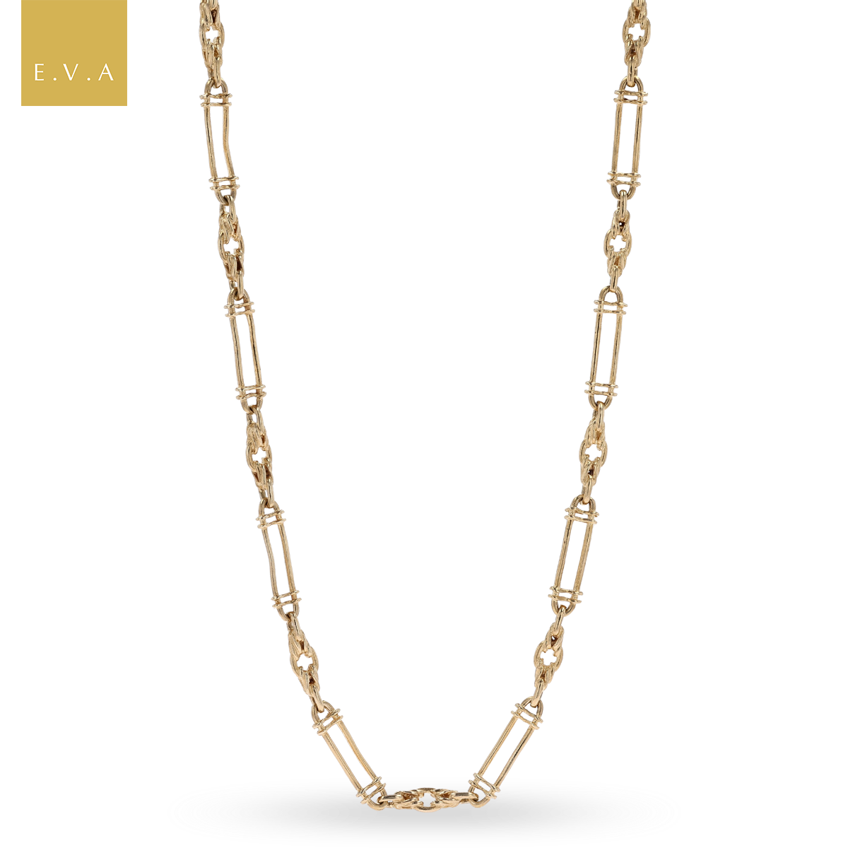 9ct Yellow Gold Trombone & Lover’s Knot Link Necklace