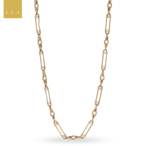 9ct Yellow Gold Trombone & Lover’s Knot Link Necklace