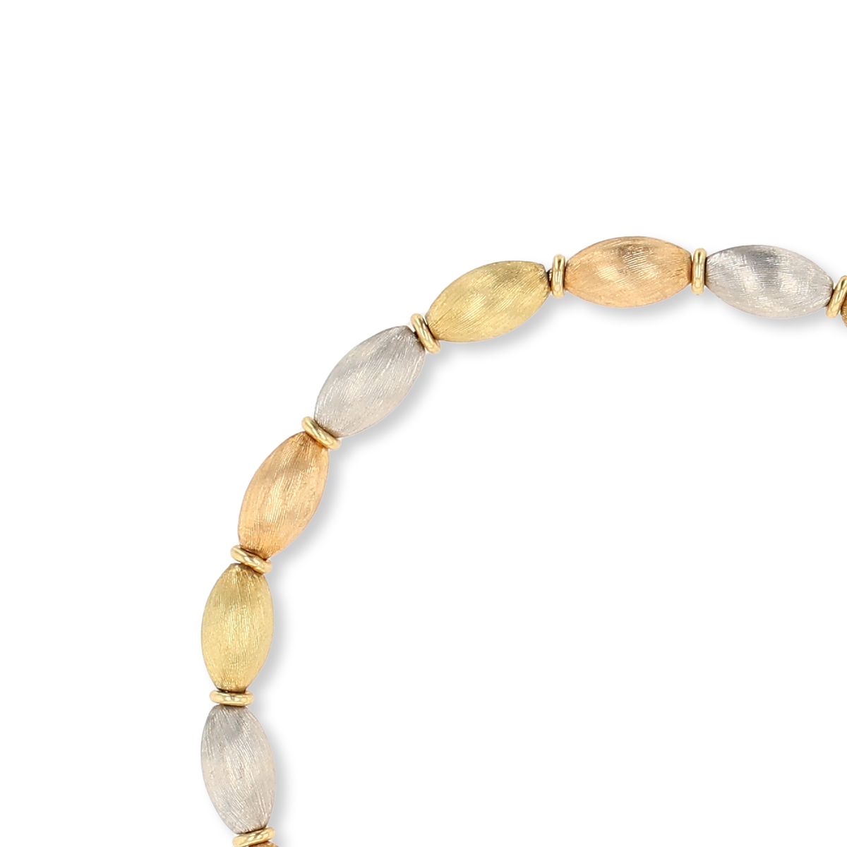 18ct Three Colour Gold Beaded Bracelet By Chiampesan