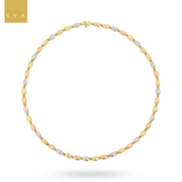 18ct Three Colour Gold Beaded Necklace By Chiampesan