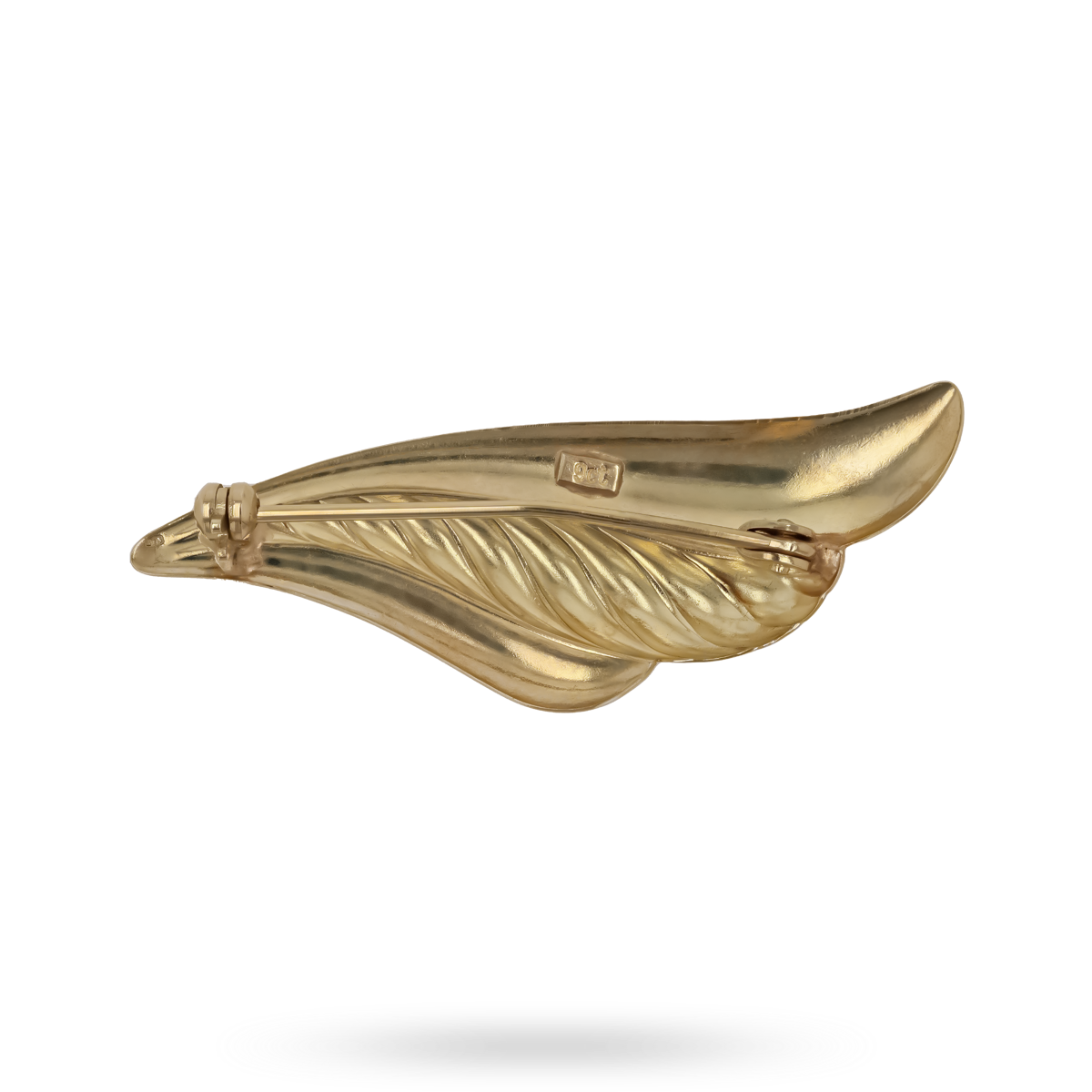 9ct Yellow Gold Wing Brooch