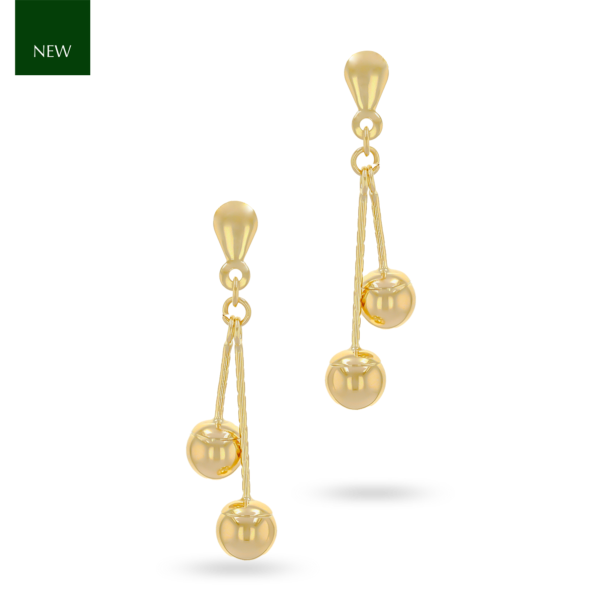 9ct Yellow Gold Ball Drop Earrings