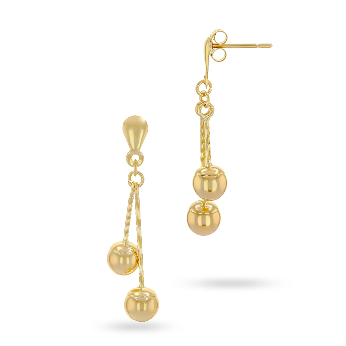 9ct Yellow Gold Ball Drop Earrings