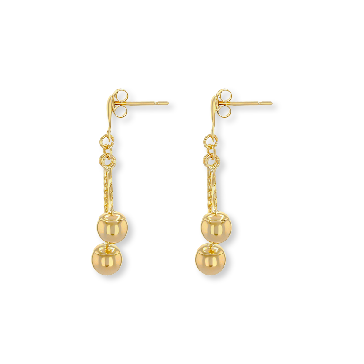 9ct Yellow Gold Ball Drop Earrings