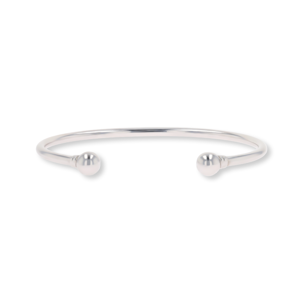 9ct White Gold 2.5mm Wide Torque Bangle