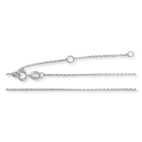 18ct White Gold 16-18" Diamond Cut Belcher Chain - Adjustment