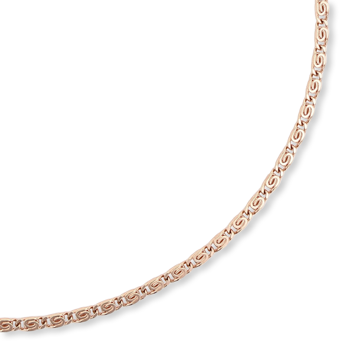 9ct Rose Gold Scroll Link Chain