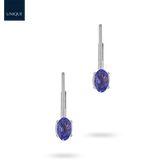 14ct White Gold Tanzanite Set Drop Earrings