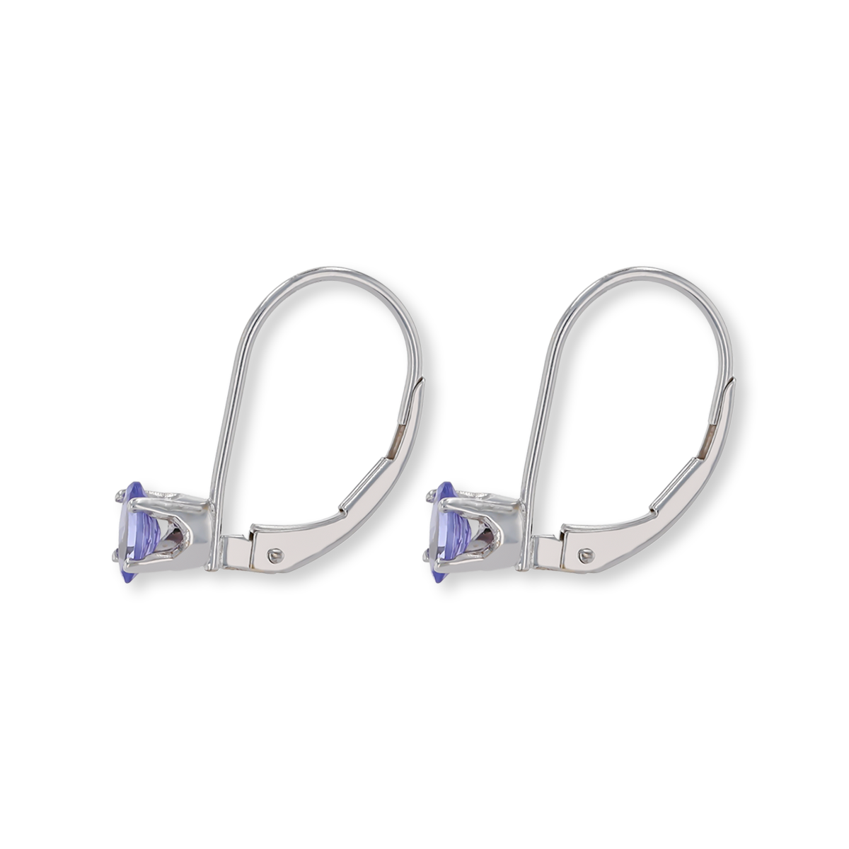 14ct White Gold Tanzanite Set Drop Earrings