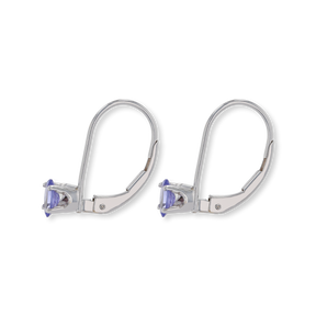 14ct White Gold Tanzanite Set Drop Earrings