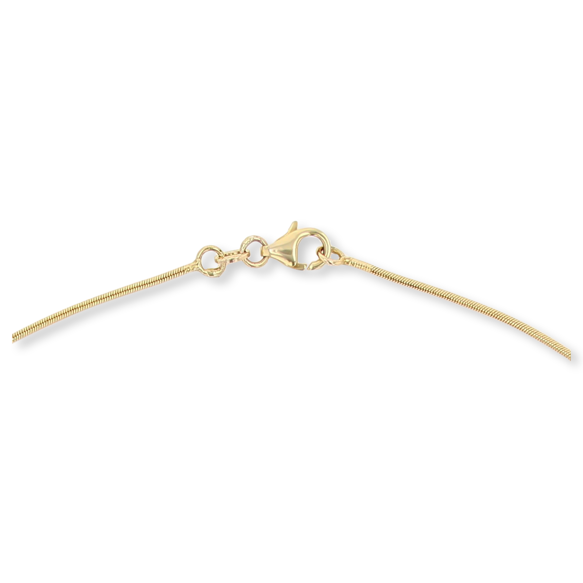 9ct Yellow & White Gold Love Knot Beaded Snake Necklace