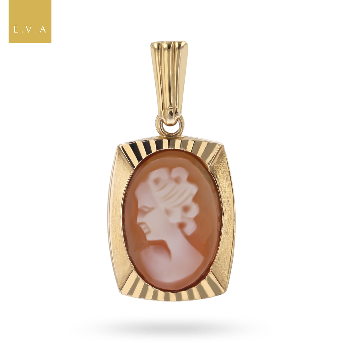 9ct Yellow Gold Cameo Pendant By Georg Jensen