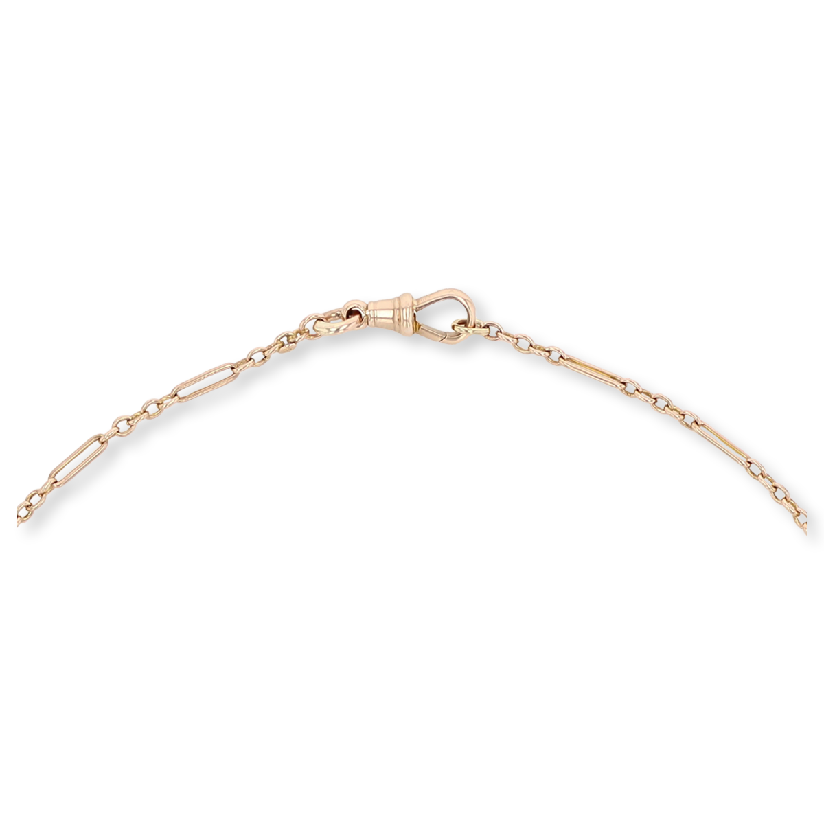 9ct Rose Gold Antique Figaro Necklace By Charles Daniel Broughton