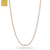 9ct Rose Gold Antique Figaro Necklace By Charles Daniel Broughton