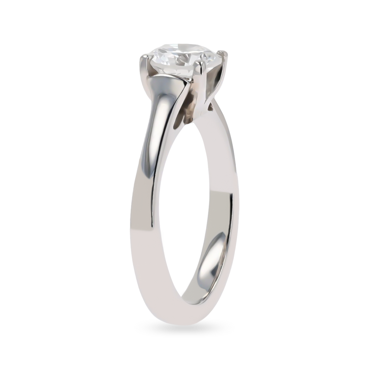 Platinum Round Brilliant Cut Diamond 1.00ct Solitaire Ring