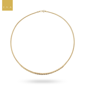 9ct Yellow Gold Graduated Hollow Foxtail Necklace