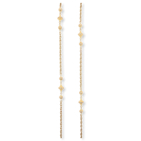 9ct Yellow Gold Braided Prince of Wales Spindle & Ball Necklace