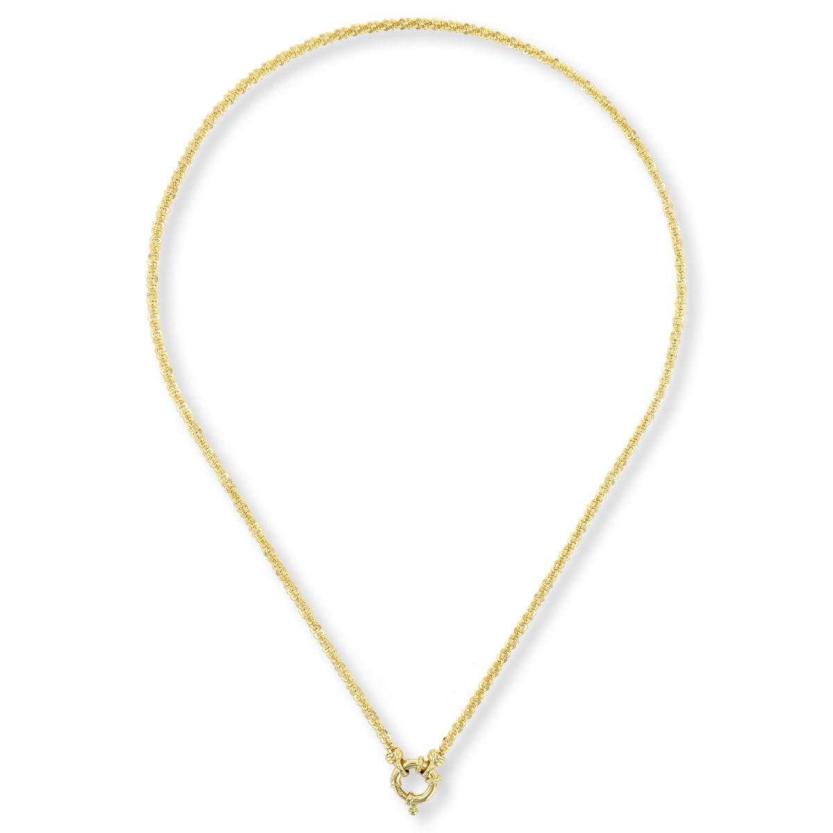 9ct Yellow Gold Diamond Cut Margarita Nautical Necklace