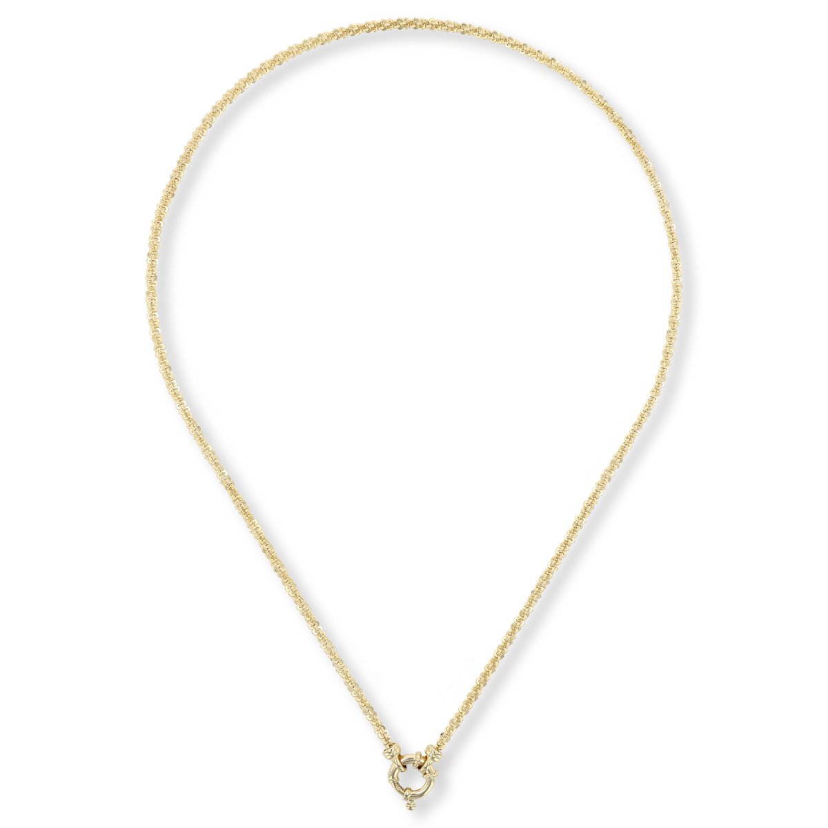 9ct Yellow Gold Diamond Cut Margarita Nautical Necklace