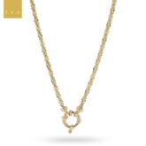 9ct Yellow Gold Diamond Cut Margarita Nautical Necklace