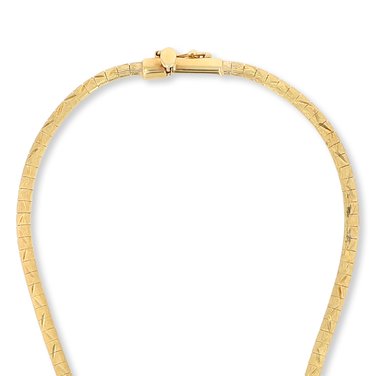 9ct Yellow Gold Two Strand Diamond Cut Collarette Necklace