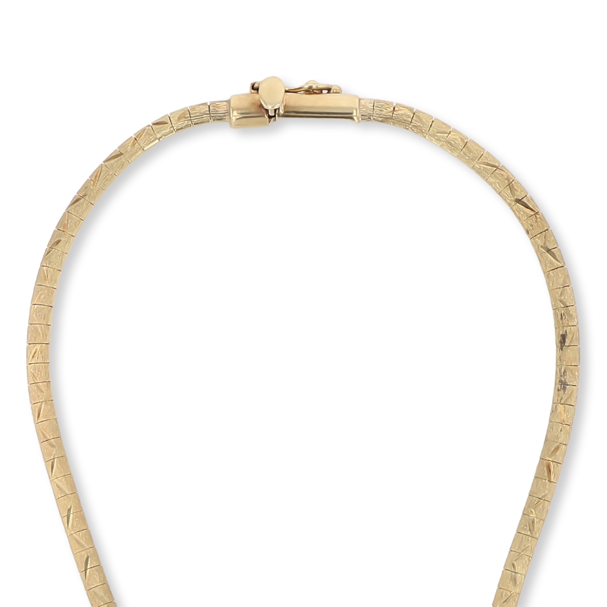 9ct Yellow Gold Two Strand Diamond Cut Collarette Necklace