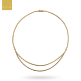 9ct Yellow Gold Two Strand Diamond Cut Collarette Necklace