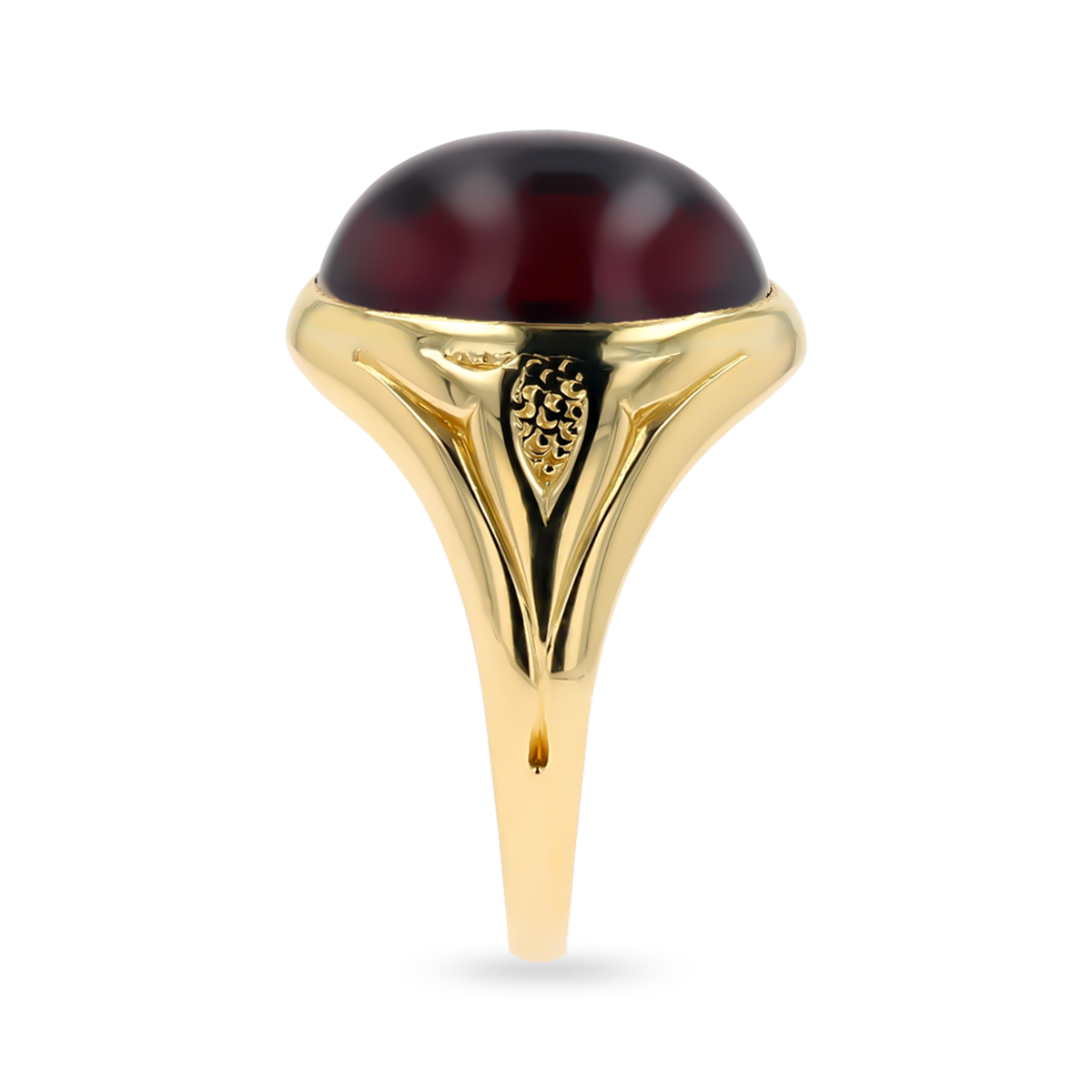18ct Yellow Gold Antique Cabochon Garnet Victorian Signet Ring